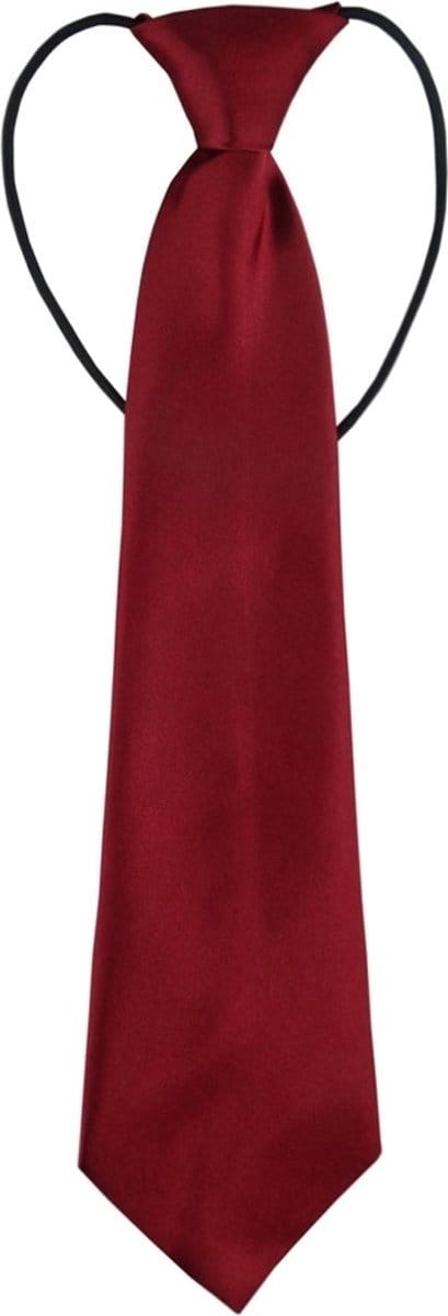 Fako Fashion - Kinderstropdas - Kinder Stropdas - Jongens Stropdas - Das - Effen - Elastiek - Bordeaux Rood