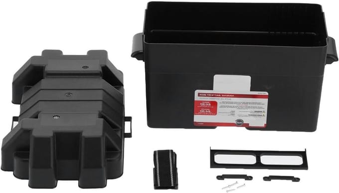 Accubak Universele Opslaghouder - Batterijbak Auto Boot - Veilige Accu Opslag - Met Vaste Riem