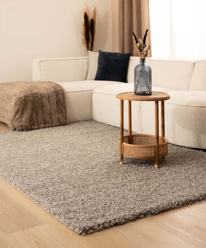 Hoogpolig vloerkleed - Shaggy Trend lichtgrijs 160x230