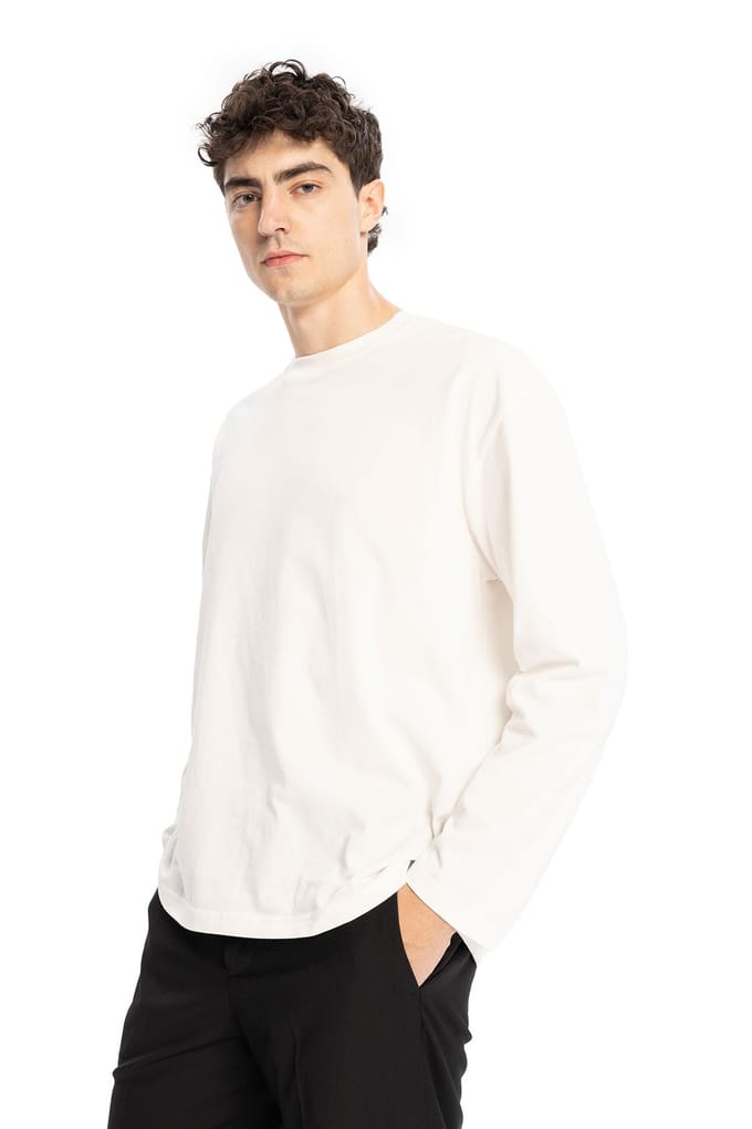 Comfort Fit Langermek Crew Neck T-shirt