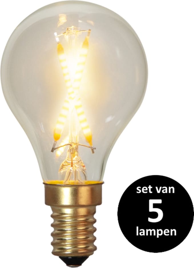 Soft Glow KogelLamp - E14 - 0.5W - set van 5