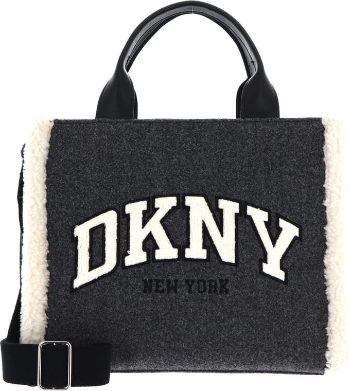 DKNY Handtas Schoudertas Hadlee MD Tote Bag DK Gray Combo Grijs