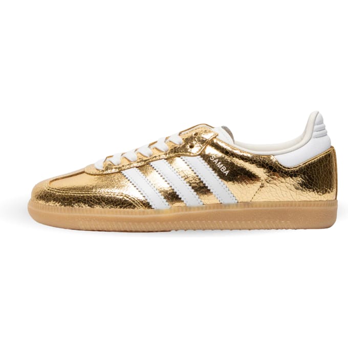 Adidas Samba OG Gold Metallic Cracked Leather