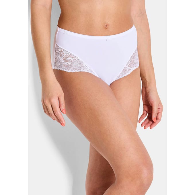 Tailleslip met kant - wit - Gr. 38 van Goldner Fashion