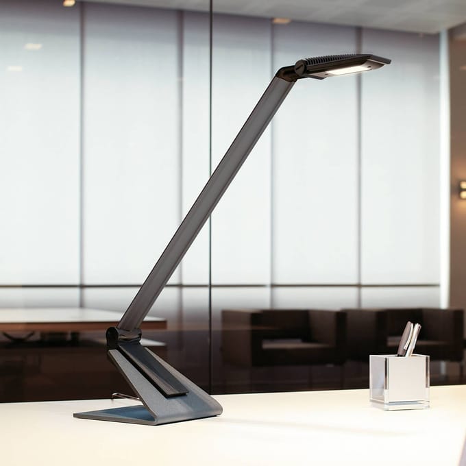 MAULsolaris Bureaulamp - LED - Aluminium - Antraciet - Stijlvol Design - Tafellamp