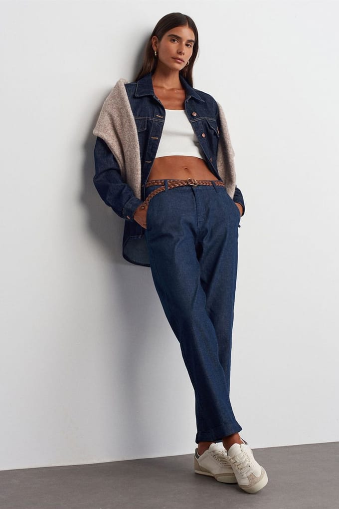 Dames Hoge Taille Rechte Jeans