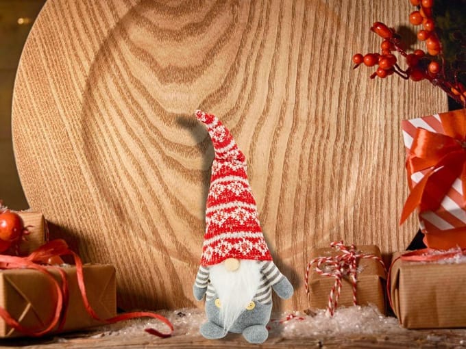Hangzhou A Link Star Technology - Kerstgnome - 38cm - Zacht - Grijs