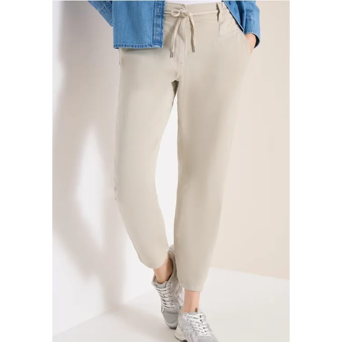 Mid Waist Slim Legs broek in Loose Fit