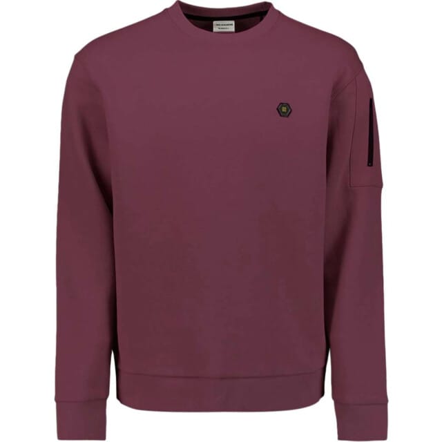 No Excess Sweater crewneck brushed inside dark wine