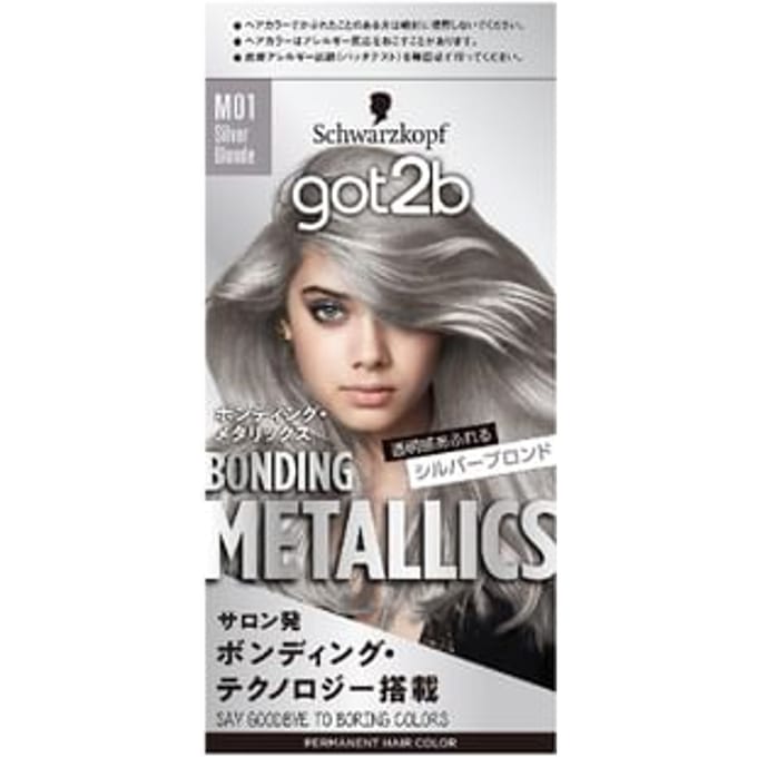 Schwarzkopf Japan - got2b Bonding Metallics Hair Color M01 Silver Blonde