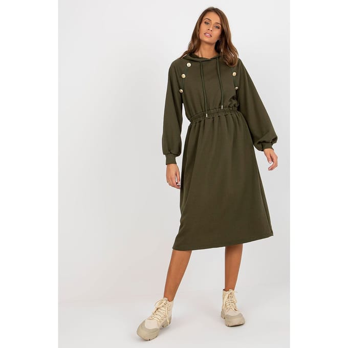 Urban Cozy Sweat Dress - Dunkelgrün / Einheitsgröße