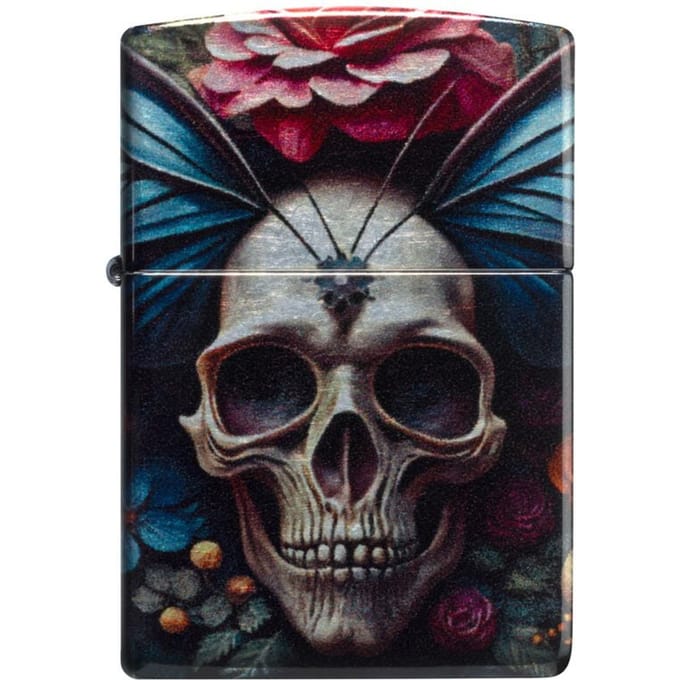 ZIPPO Floral Skull Design Unisex Aansteker - Neutraal - Standard