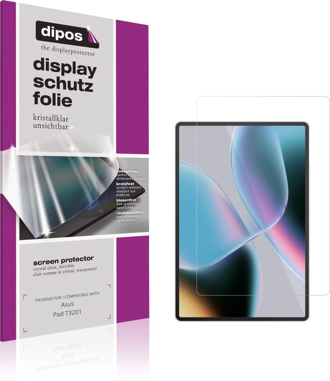 dipos – 2x Beschermfolie geschikt voor Asus Pad T3201 | Krasbestendige & heldere Screenprotector Ultra-Thin