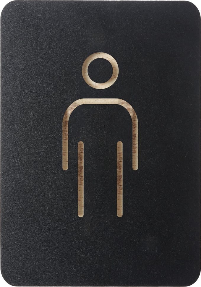 Europel Pictogrambord Man Zwart