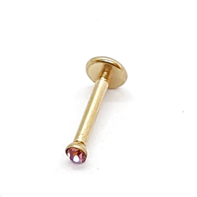 Goud Met Steen - Tragus / Helix / Labret Piercing