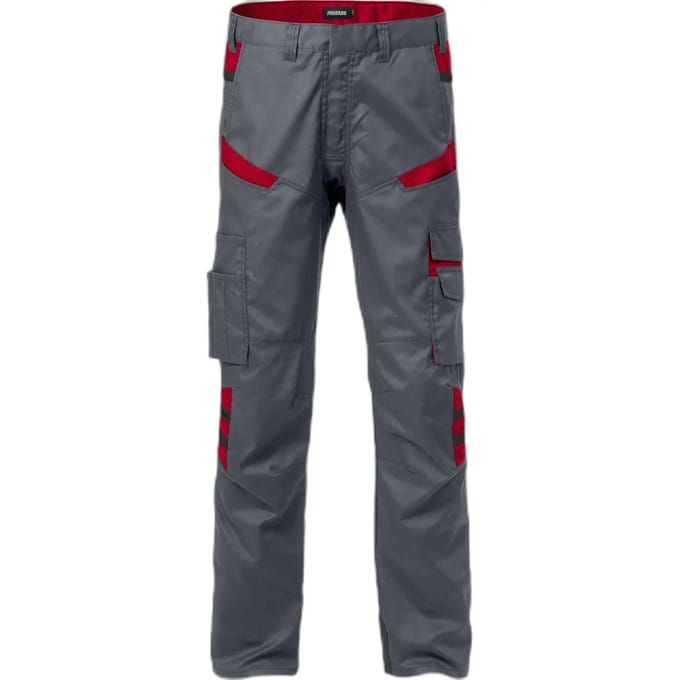 Fristads Broek 2552 Stfp - Grijs/Rood - C50
