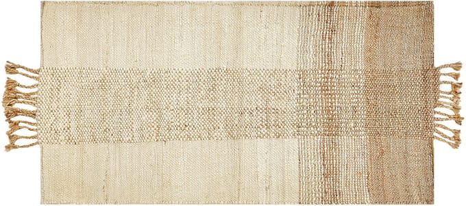 HAMZALAR - Modern vloerkleed - Lichtbeige - 80 x 150 cm - Jute