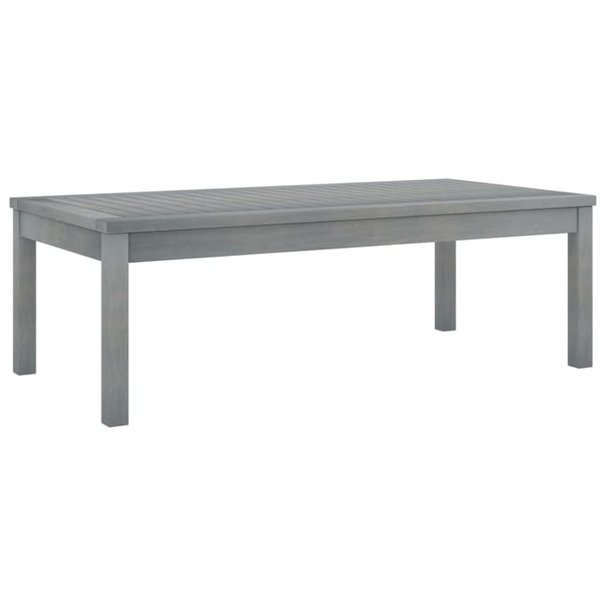 vidaXL - Salontafel - 100x50x33 - cm - massief - acaciahout - grijs