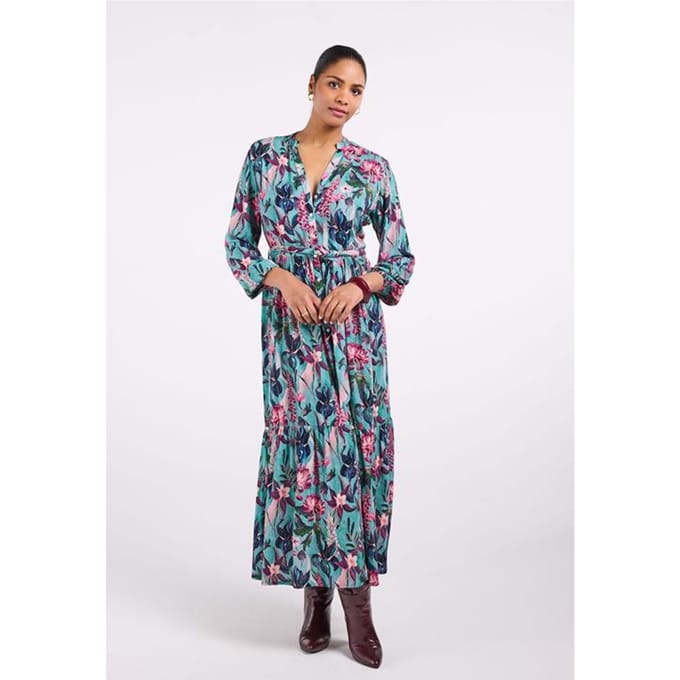 DIDI Dames Dress Melody Green Auburn print maat 46