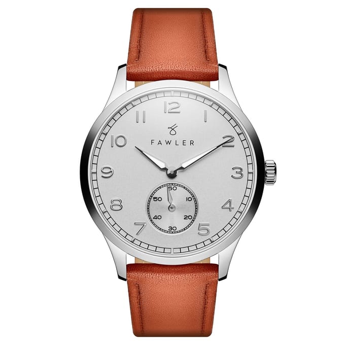 Adrien | Roestvrijstalen horloge met wit email