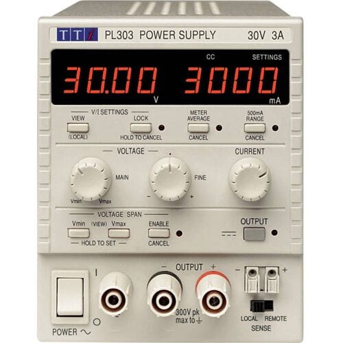 Aim TTi PL303-P Labvoeding, regelbaar 0 - 30 0 - 3 A 90 W USB, RS232, Ethernet Op afstand bedienbaar, Smal model, Programmeerbaar Aantal uitgangen: 1 x