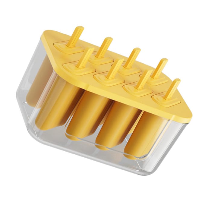 Moules à Glace Silicone Flexible 8 Pièces Moule à Glace Réutilisable Démoulage Facile DIY Fabricant de Glaces Congélateur multi