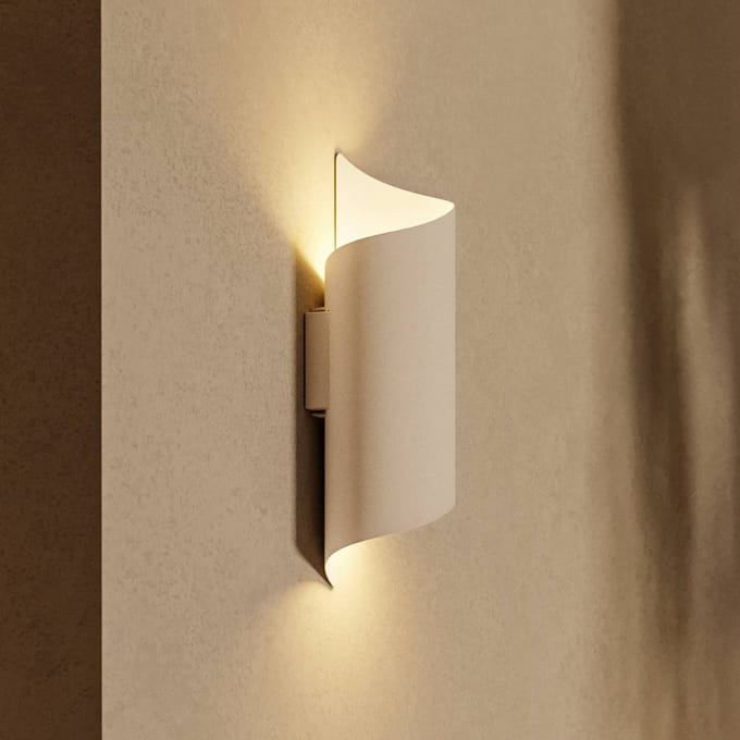 EGLO Montarello LED buiten wandlamp, wit, hoogte 27 cm, metaal