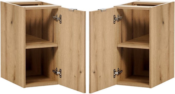Badkamerkast Skelbolu 59,5x30,4x40 cm eikenkleurig [en.casa]