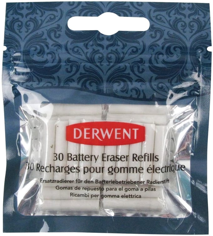 Navulling derwent gum op batterijen 30 stuks wit | 18 stuks