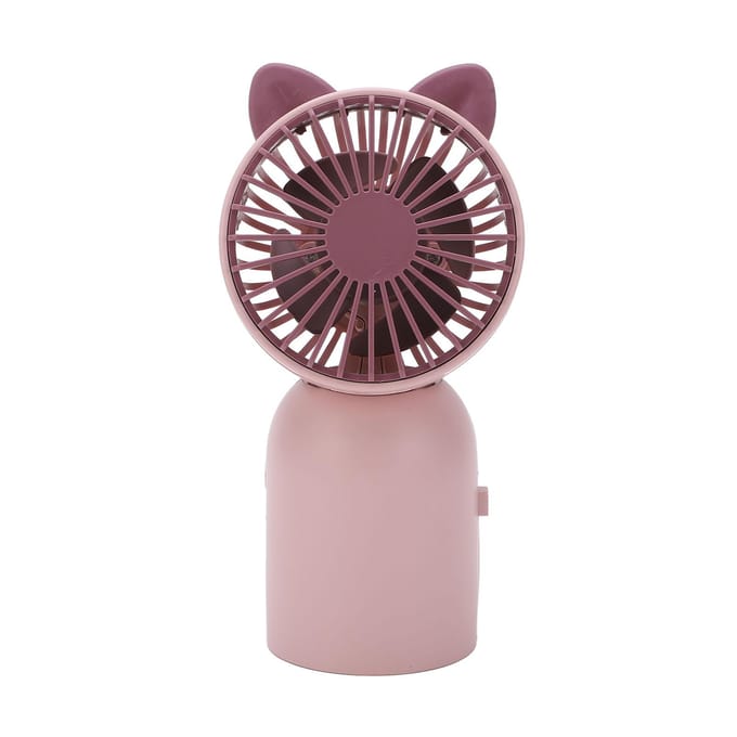Handventilator Schattige Kat Uiterlijk USB Opladen Draagbare Ventilator Eén Knop Schakelaar Mini Ventilator Draagbaar voor brown