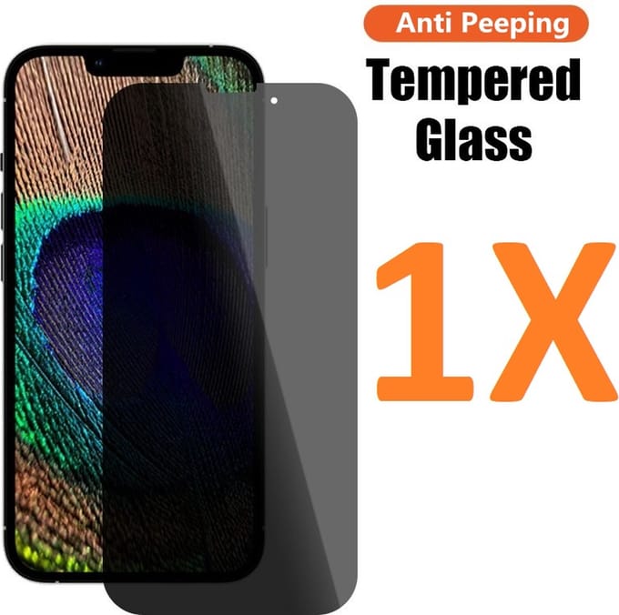 Screenprotector Glas - Privacy Tempered Glass Screen Protector Anti-Spy - 1x Geschikt voor: Apple iPhone 13
