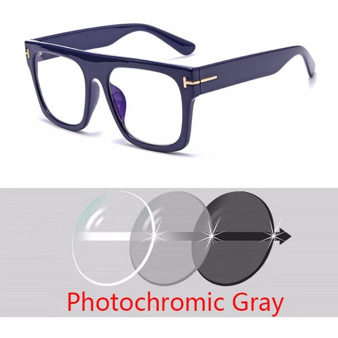 Oversized Brillen Heren Luxe Vierkant Groot Hyperopie Dames Leeszonnebril op Sterkte 0 +0.25 +0.5 +1.0 +2.0 +3.0 Tot +6.0 +1.0 blue