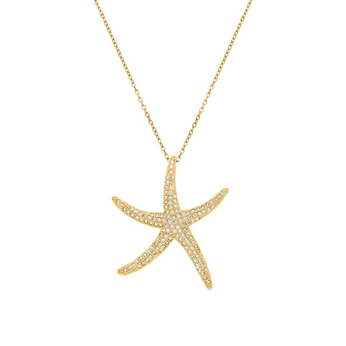 Collier Luxenter avec Zirconia brillant finition or 18K - Sirif beige