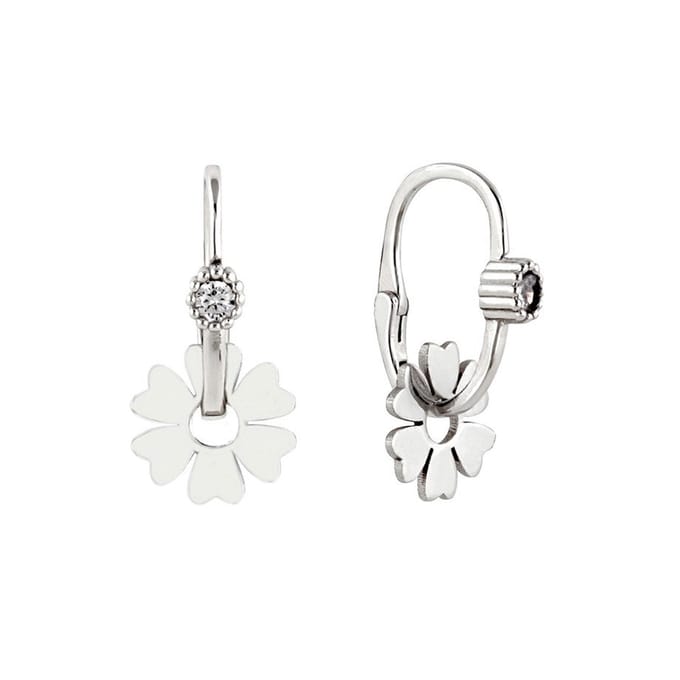 Clover Coupe Earrings Silver