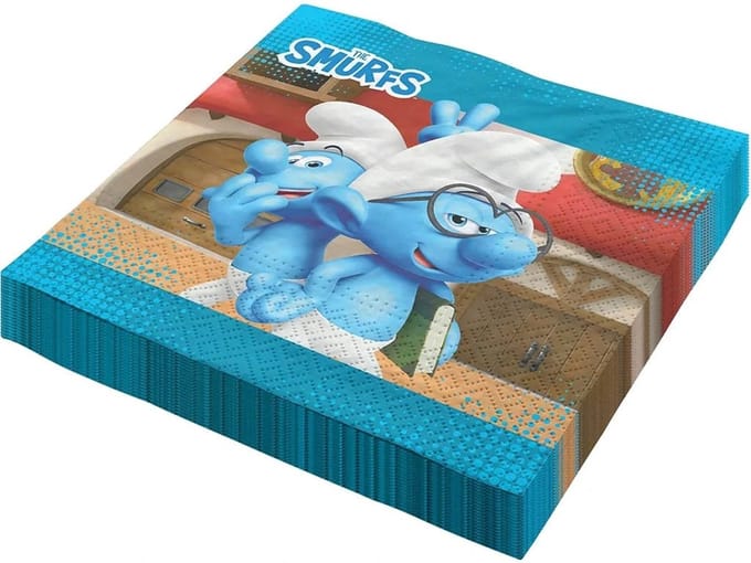 20 Papieren servetten - Thema de Smurfen - 33x33cm