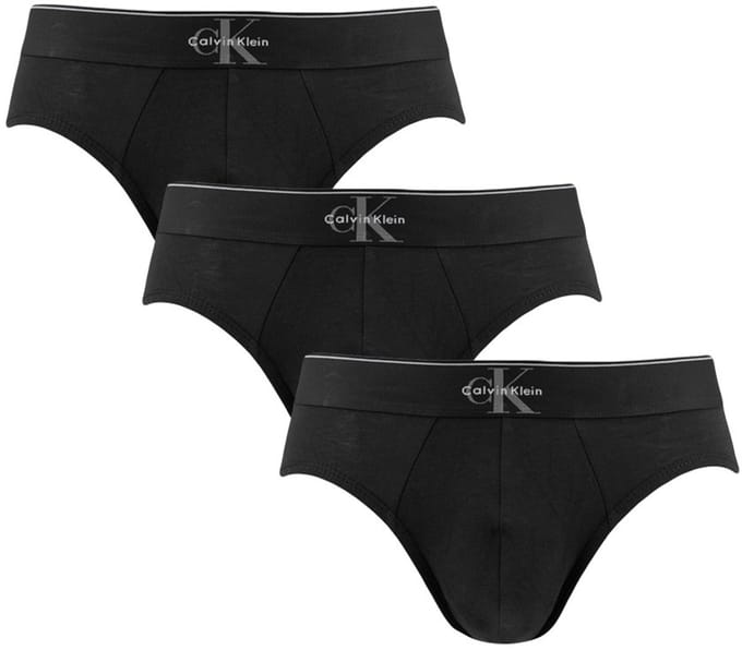 Calvin Klein ck one 3P herenslips graphic monogram zwart