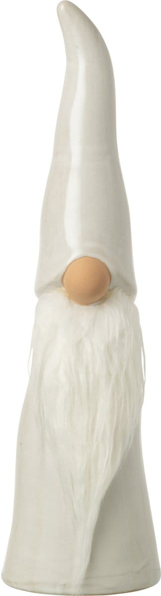 J-Line figuur Kabouter Hoed - porselein - grijs - large