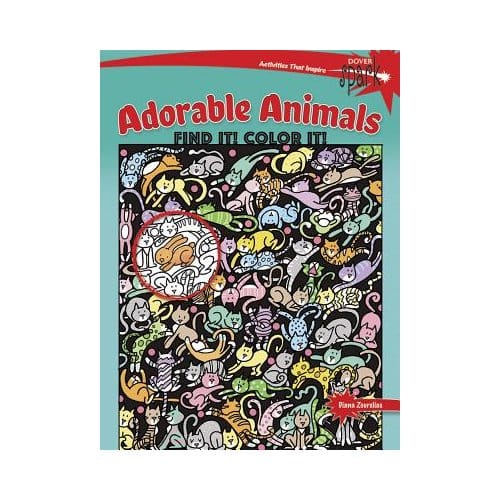 Spark Adorable Animals Find It! Color It! - Diana Zourelias
