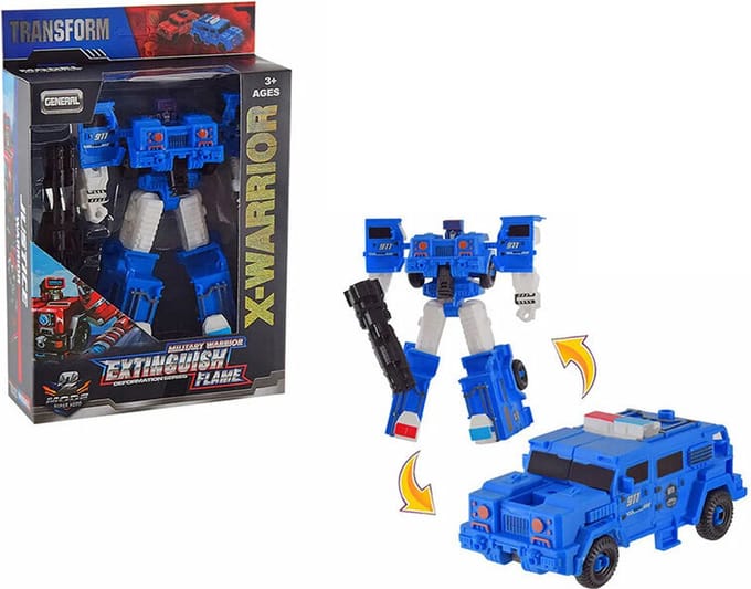 X-Warrior ExtingGuish Flame - transformeerde robot en auto 2in1
