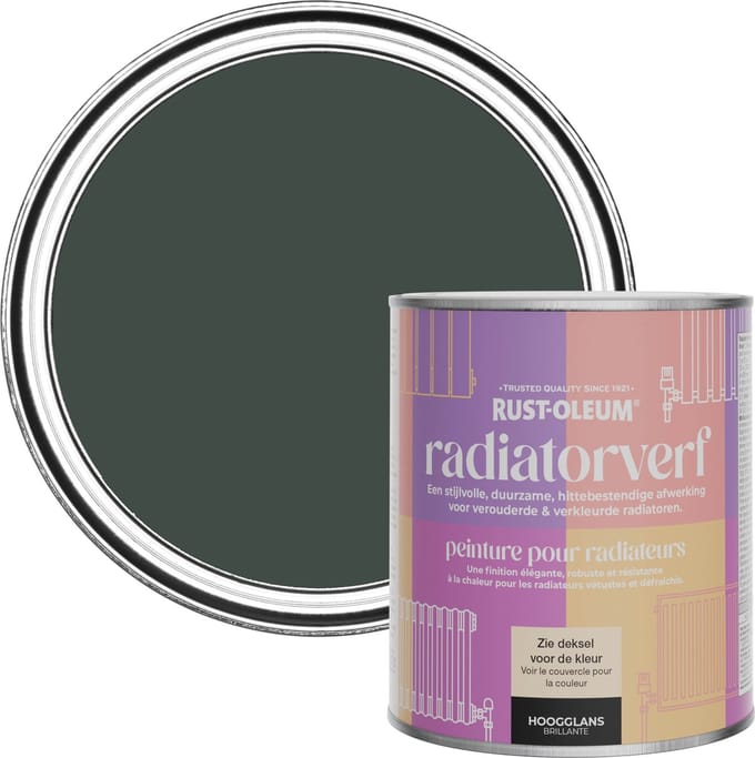 Rust-Oleum Zwart Radiatorverf Hoogglans - Avonddiner 750ml