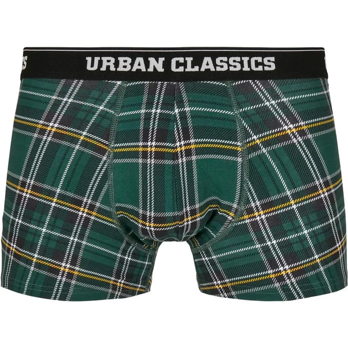 Urban Classics - 3-Pack Boxershorts set - S - Groen/Blauw