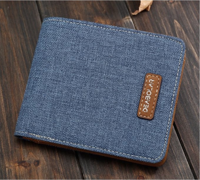 Portemonnee - Portefeuille - Billfold - 11.5 x 9.8 x 1 cm - Blauw