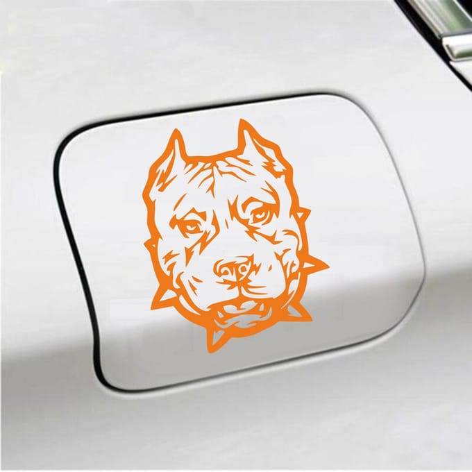 Bumpersticker - Hond - 12,3 X 10 - Oranje