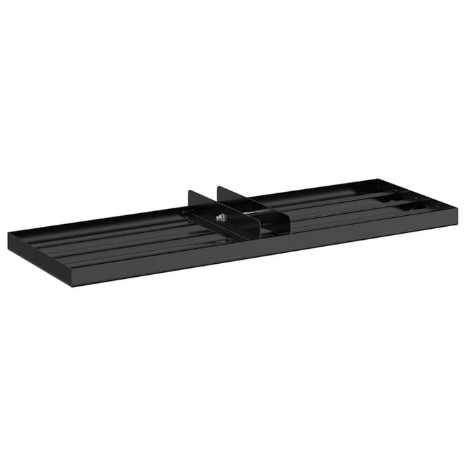 vidaXL - Tuin - Egaliseer - Hark - Zwart - 75 - x - 25 - x - 6 - cm - Gepoedercoat - staal