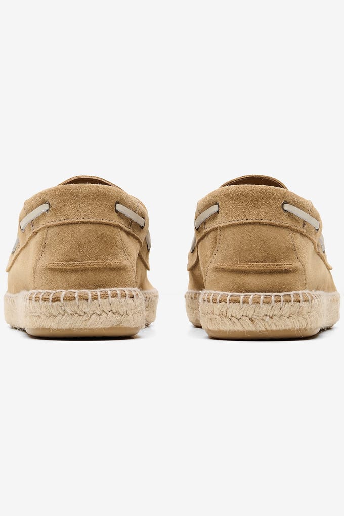 No Label X Abarca Suede Boat Shoe Camel Taglia: 41 | Scarpe Eleganti Outlet | Uomo | Marrone