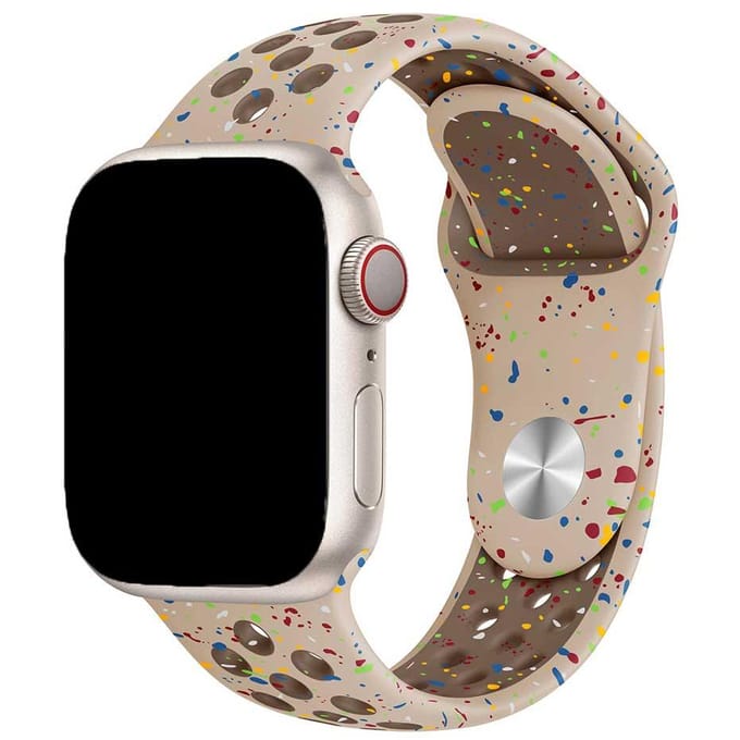 2+2 | Apple Watch Bandje Fusion - Dubbel - Siliconen - Desert Stone