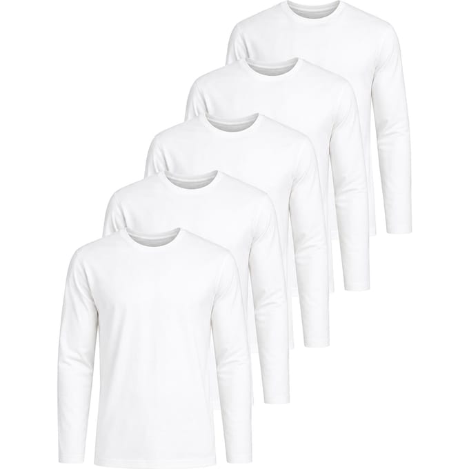 Kruze | T-shirts met lange mouwen voor heren – 5-pack