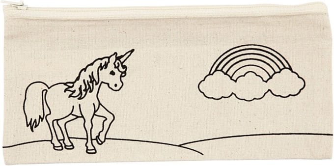 CC Katoenen Etui Unicorn 21x9 cm