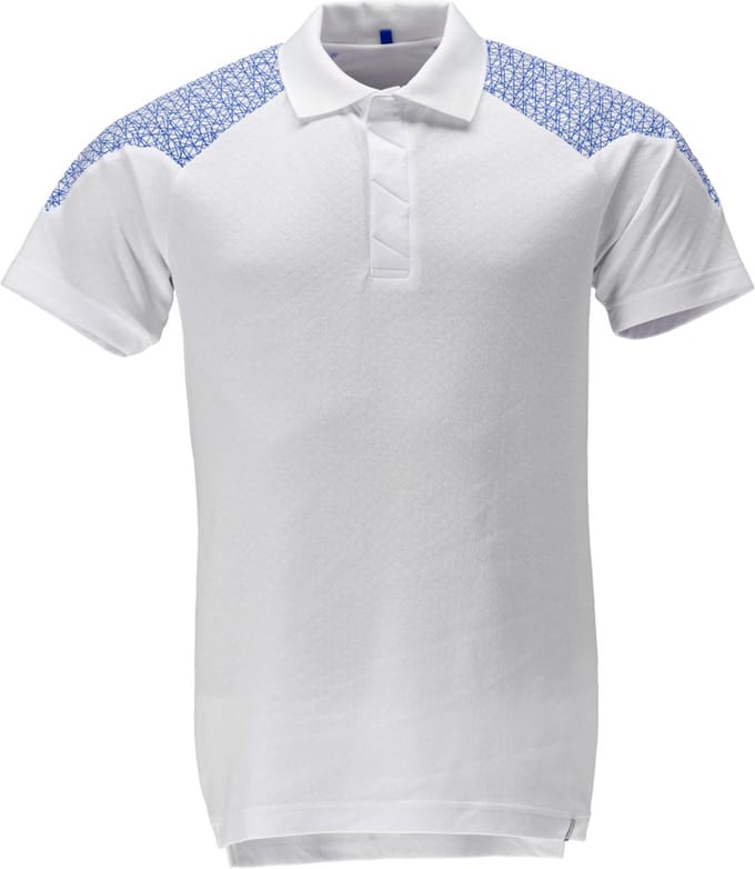 Mascot Food & Care Poloshirt 20083-933 - wit/helder blauw - L