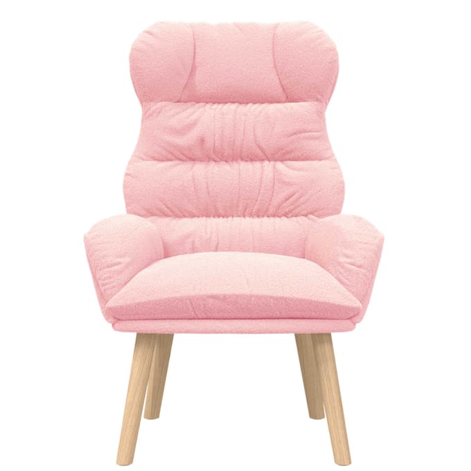vidaXL - Fauteuil - Roze - 69 - x - 74 - x - 93 - cm - Sherpa - Stof